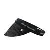 Helen Kaminski HAT52204 Charcoal Black Logo Bianca 8 Visor
