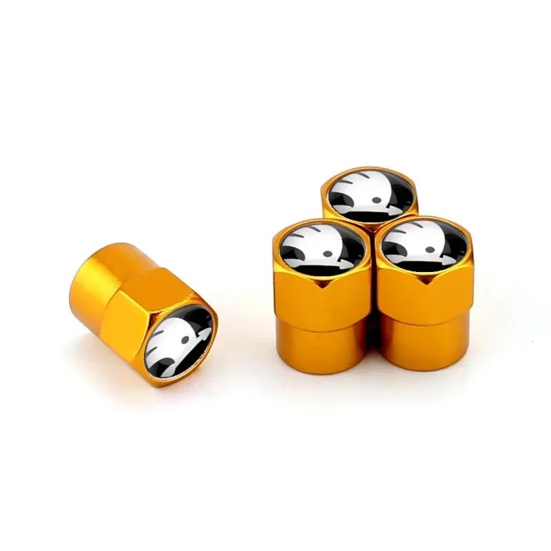 4pcs Car Tyre Wheel Stem Air Valve Caps for Skoda Octavia A7 Superb 2 Fabia Rapid Yeti Kodiaq Kamiq Metal Tire Cover Accessories