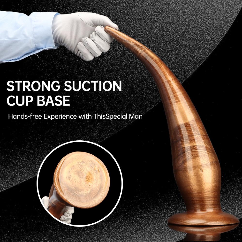 PVC Extra Long Anal Plug Dildo Sex Toy Masturbator for Men and Women Strap On Penis Realistic Dick