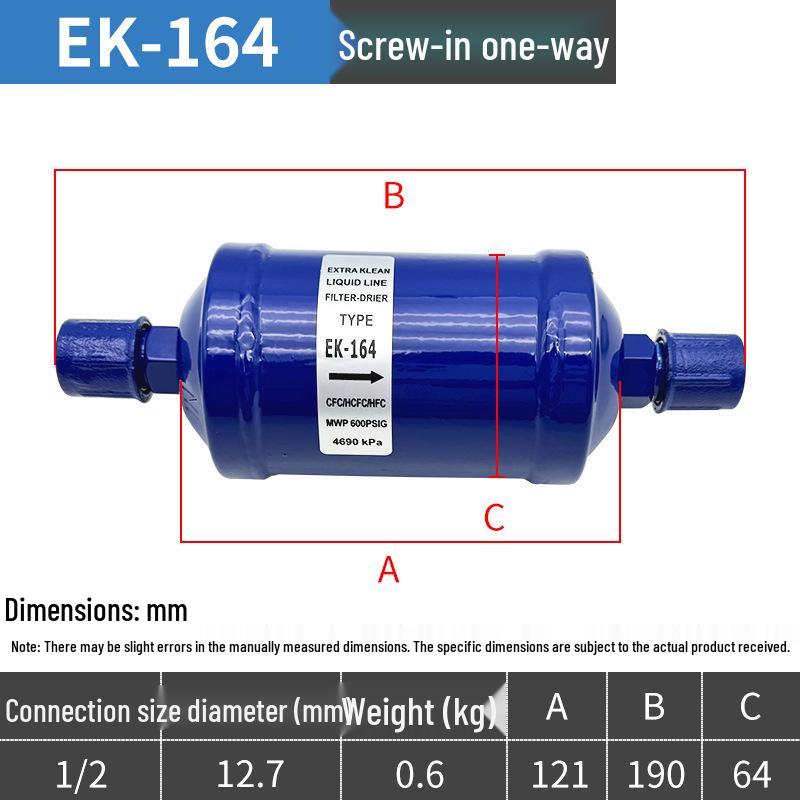 Central Air Conditioning Cold Storage Dryer Filter Unit - Refrigeration Accessories 083/084