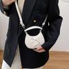 Cute PU Bow Crossbody Bag Single Shoulder Lightweight Leather Handbag Purse Cartoon Mini Shoulder Bag Students