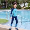 Kids Long Sleeve One-Piece Swimsuit Girls Boys Quick-Dry Swimwear Age 6-12 Neutral Design Comfort Fit