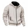 Autumn Winter Warm Hooded Hoodies Men's Casual Fleece Zip Up Hoodie Sweatshirt Loose Comfortable Streetwear