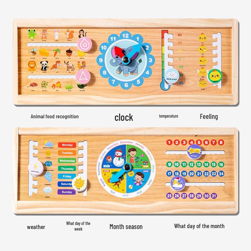 Magnetic Double-Sided Wooden Kids Whiteboard and Chalkboard - Foldable Drawing and Writing Board Toy