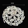 European-American Fashion Bride Silver Rhinestone Brooch Bouquet B842