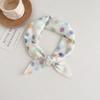 Japanese retro literary and artistic style 18 cotton and linen cashew flower silk scarf thin square scarf high-end fashion versatile accessories scarf