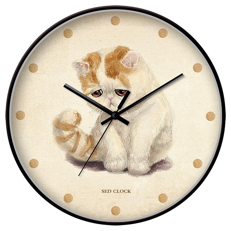 

Кошачьи часы Украшение для гостиной Настенные часы Персонализированные Креативные Простые Настенные часы 1062 cats