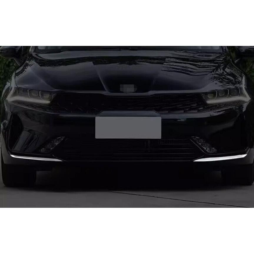 For Kia K5 Optima 21-2024 Chrome Steel Front Bumper Side Spoiler Apron Guard