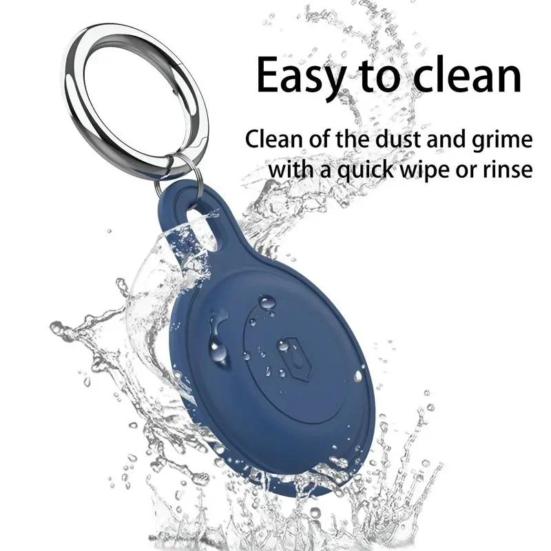 Silicon Keychain for Apple Airtags Case Protective Cover for Travel Waterproof Air Tag Holde Tracker Accessories AirTag Case