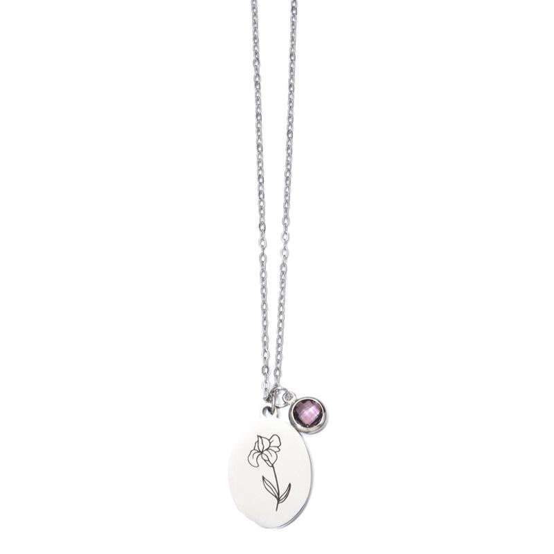 Geometric Pendant Clavicle Necklace: Elegant Stainless Steel Design