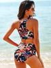 2023 Sporty High Waist Conservative Bikini Set - Double Shoulder Split Swimsuit for Women