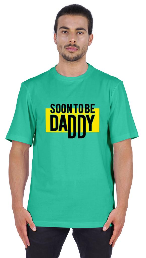 Inkmeso Men's Graphic Printed "Soon To Be Daddy" Pregnancy Announcement Tshirt Crew Neck Tee For Being
