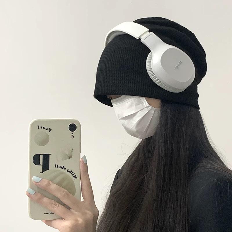 Hat Women's Spring and Autumn Stacking Hat Thin Trendy Versatile Knitted Hat Baotou Hat Pullover Confinement Hat Autumn and Winter Outdoor
