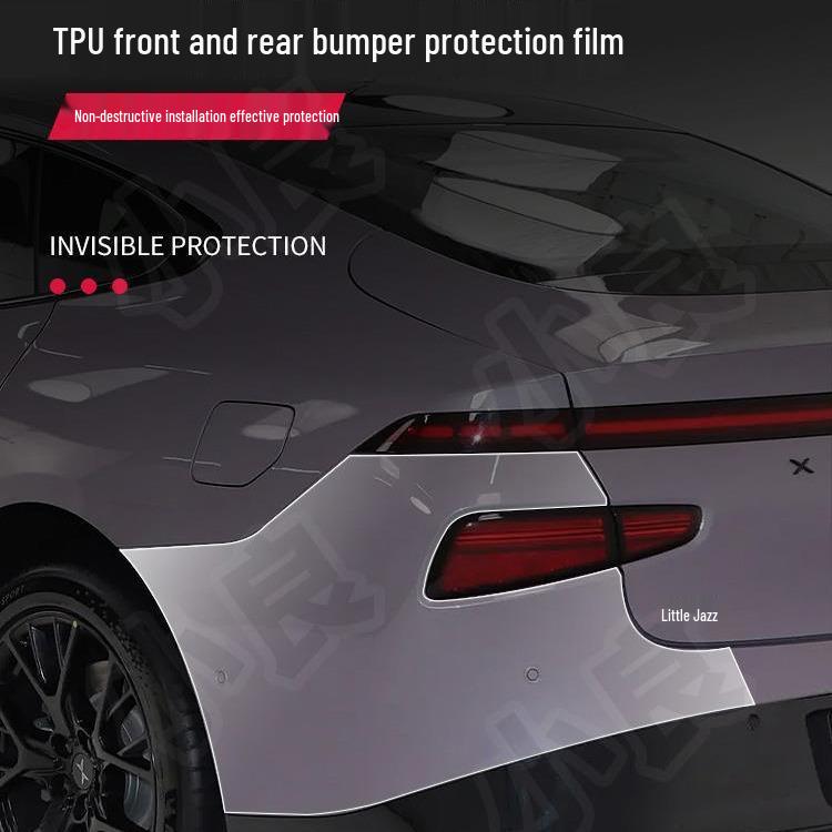 XPeng P7 TPU Vorgeschnittene Transparente Schutzfolie für vordere und hintere Stoßstange
