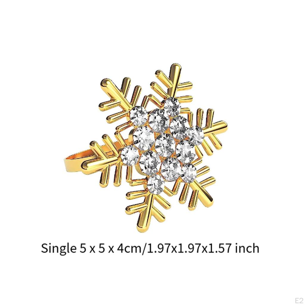 12 Count Snowflake Design Napkin Holders for Dining Occasions