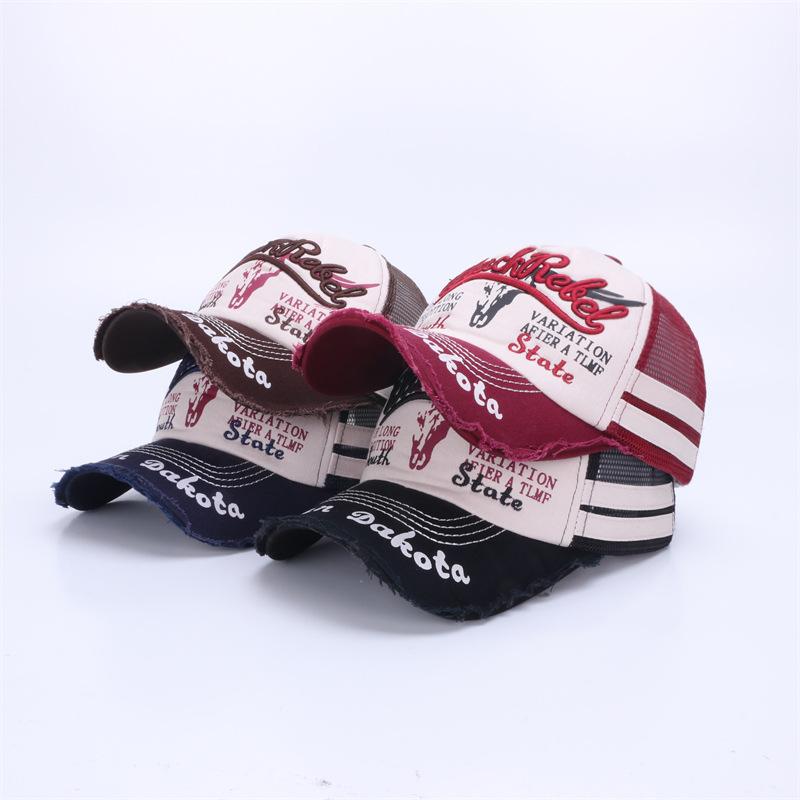 Neue coole Mode Herren gewaschene Baumwolle Baseballkappe Retro Vier Jahreszeiten Männlich Outdoor Sport Kappe Hut Für Herren Accessoire