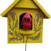 Kinetics Birdhouse Wall Art Decors with Rotating and Swaying Bird Creating Moving Shadows for Magically Room Ambiances Decors