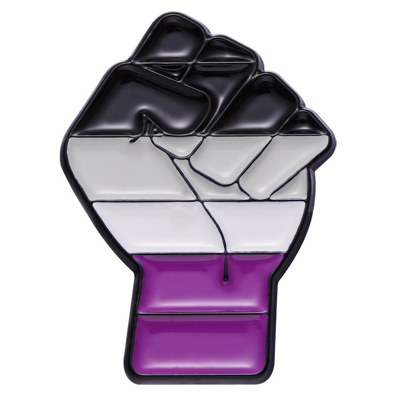 LGBT Faust Emaille Anstecknadeln Individuell Lesbisch Gay Bi Trans Asexuell Pan Anstecker Reversabzeichen Pride Regenbogen Schmuck Geschenk für Liebende