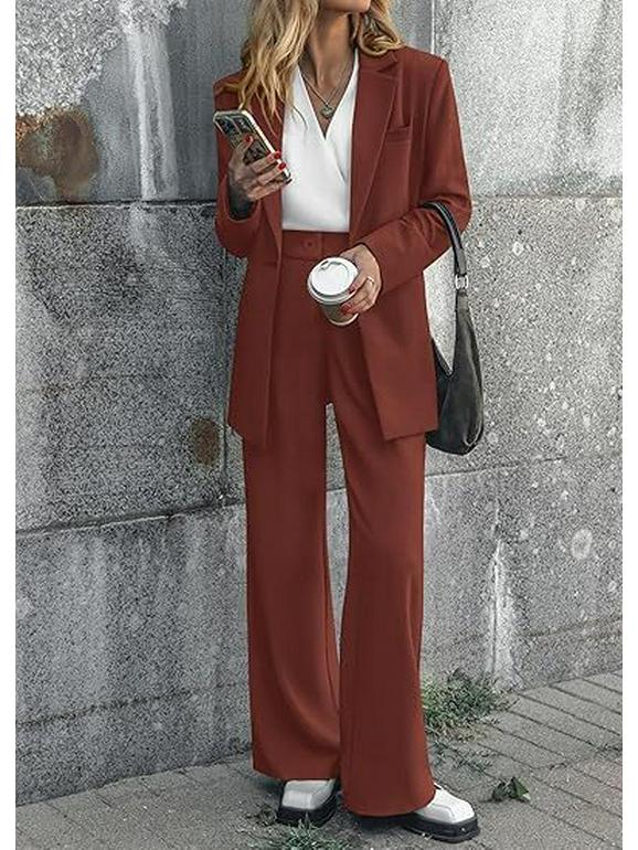 2025 Women's Autumn/Winter Fashion: Elegant Solid Color Suit & Pants Set