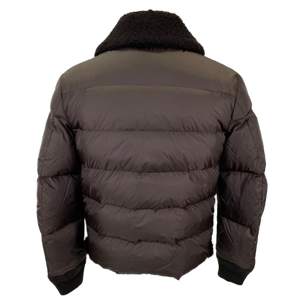 Moncler [Good condition/Domestic Regular] EDWIN Edwin Suede/nylon Switching Boa X Down Jacket 2 BrownUsed