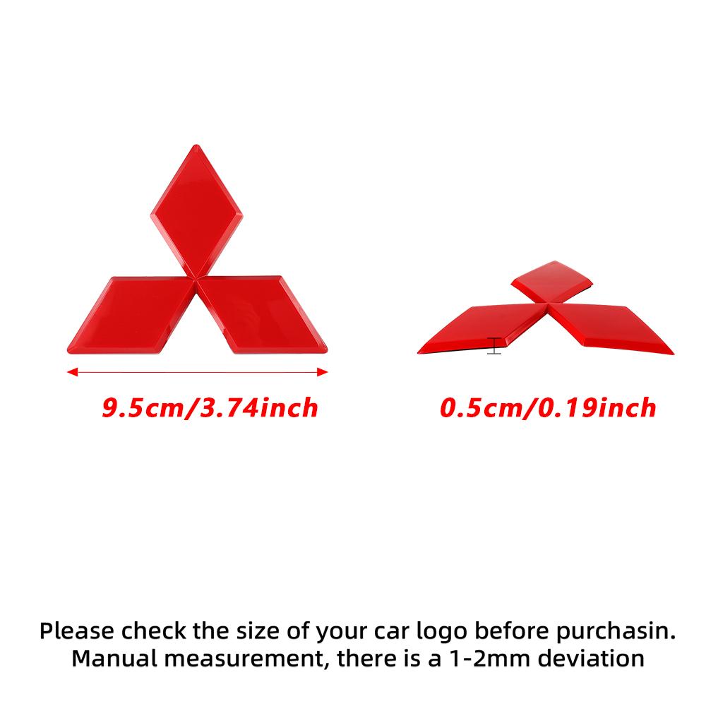 Car Logo Front Rear Stickers Decoration Badge Accessories For Mitsubishi 9 Ralliart ASX L200 Colt Outlander Pajero Lancer Cross