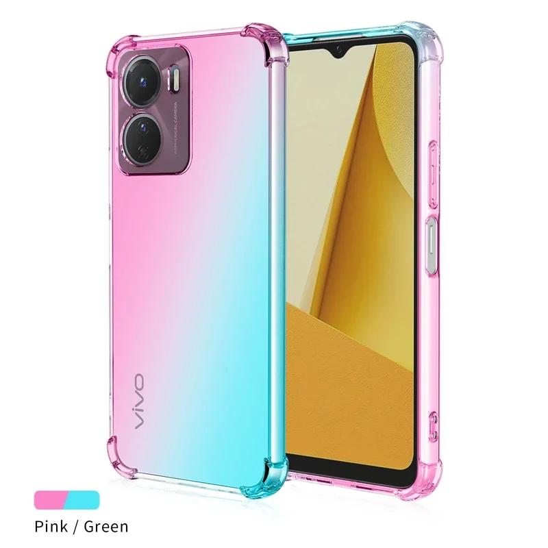 Shockproof Gradient Airbag TPU Case for Vivo Y36 Y78 Y100 Y02 Y16 Y22 Y02S Y3 Y30 Y77 Y G 4G Protective Cover Funda Coque