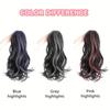Elegante Highlights Farbe Synthetische Faser Pferdeschwanz Klaue Clip In Haarverlängerungen Für Frauen 14 Zoll Wellig Brunnen Pferdeschwanz