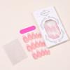 24 Stück tragbare Nägel rosa Nagelstücke mit Perlenbogen Nagelpflaster tragbare Nägel Nägel Nagelstück