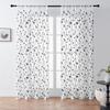 Tende Trasparenti con Stampa Floreale - Foulard in Voile Filtrante per Balcone, Finestra a Baia, Soggiorno, Divisorio e Privacy