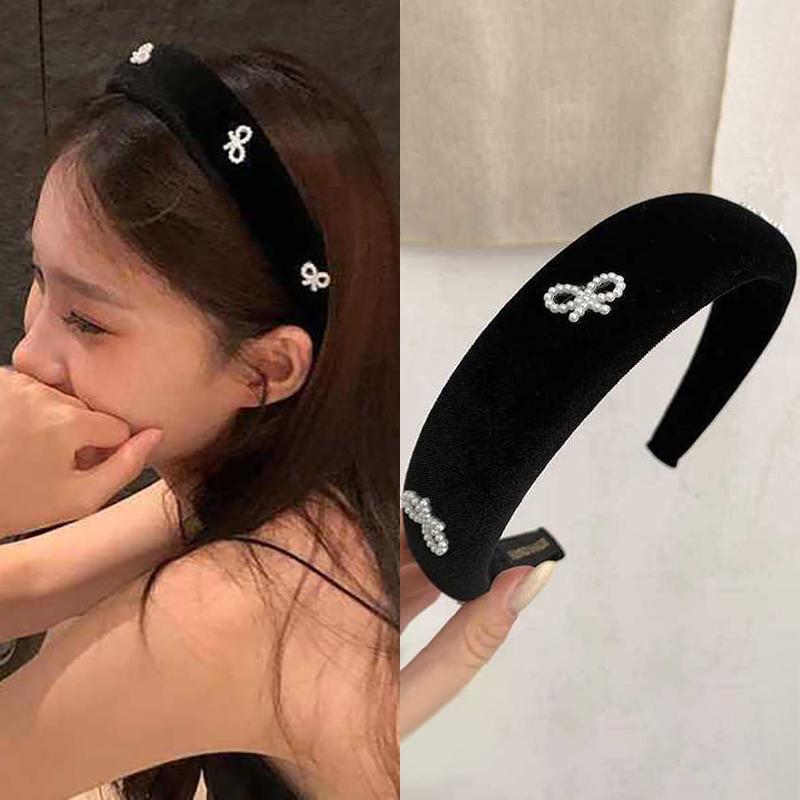 Velvet Headband Female Face Wash Minimalistic Hairhoop Advanced Daily Headhoop Hair Accessories