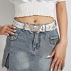 Western Shinning Buckle Belt Butterfly Adjustable Buckle Belt for Skirt Jeans