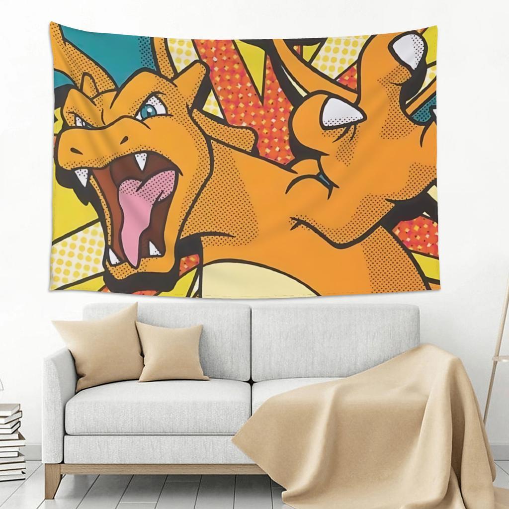 Pokemon Theme Charizard Cutecore Tapestry Room decoration Home Decoration Tapestry Decor Accessories Cute Room Decor