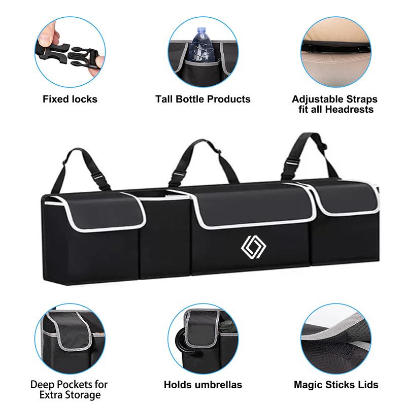 2026 Hot For Renault Hub Caps Car Trunk Organizer Backseat Storage Bag High Capacity Multi-use Automobile Interior For Renault M