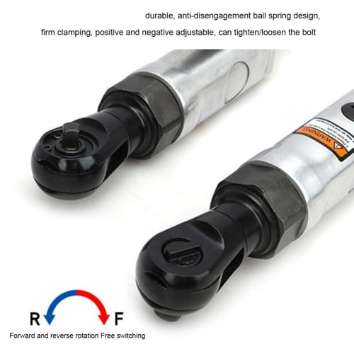 Buerjia 3/8 Square Head Pneumatic Wrench, Pneumatic Ratchet Wrench, 90 Degree Torque Wrench, Machine Repair Tool, Durable, Easy To Use, Heavy-Duty