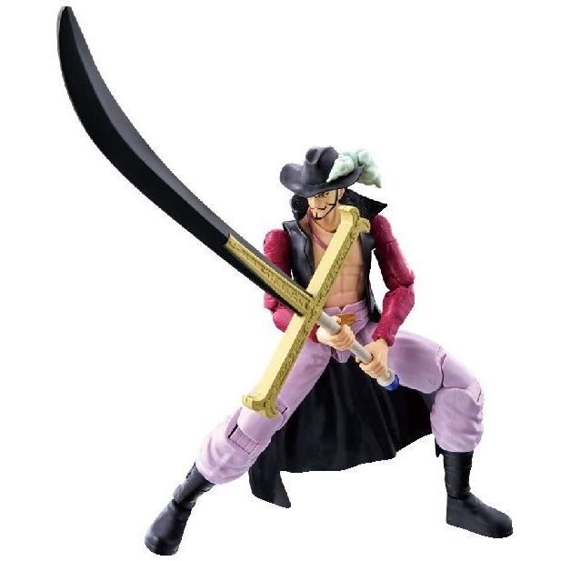 Figurine Anime Heroes articulée - BANDAI - One Piece - Dracule Mihawk Œil de Faucon - 17 cm