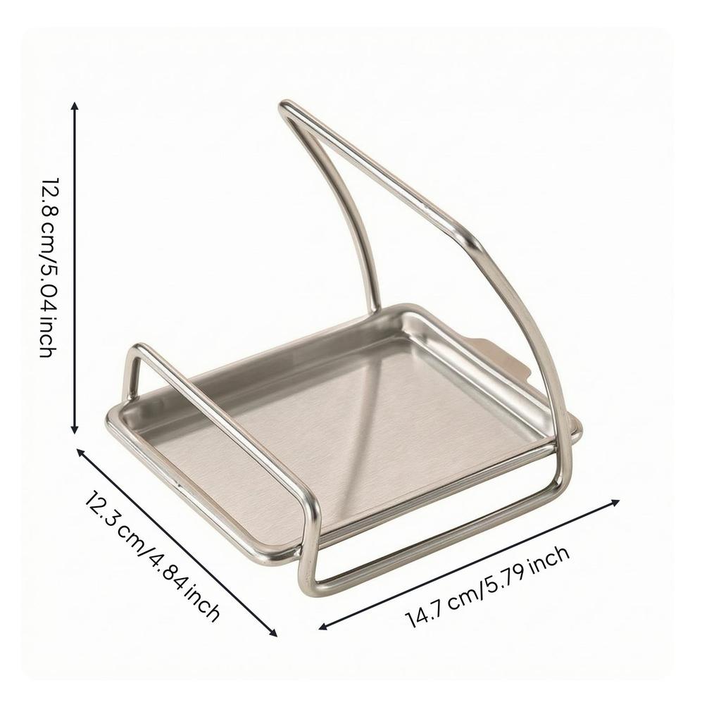 Vertical Storage Rack with Leak Tray Compact Pot Lid Organizer Slim