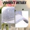 Mesh Rhinestone Baseball Cap Breathable Duckbill Adjustable Summer Beach Sun Hat Protection