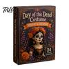 Forniture per Feste di Halloween Giorno dei Morti Costume Calendario dell'Avvento 2026, Conto alla Rovescia di 24 Giorni con Decorazioni Tradizionali per Tavolo Altare Pezzi Mini Acrilico
