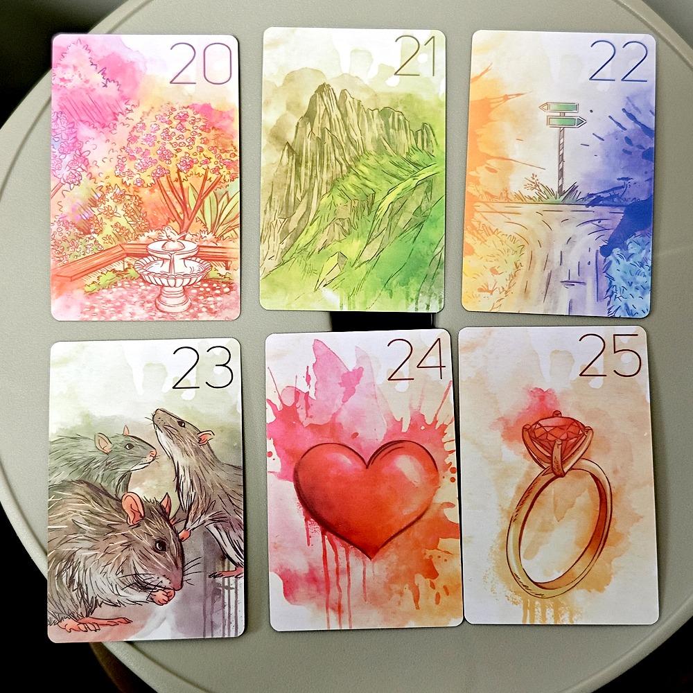 Innocent Secrets Lenormand 9*6cm 36 Pcs Cards Soft and Gentle Coloring Created with Delicate and Flowing Nature of Watercolors