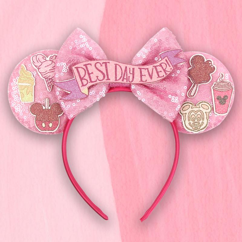 Trip Mickey Ears Headband For Girls Women Sequin Castle 5"Bow Hairband Festival Party Cosplay DIY Hair Accessories