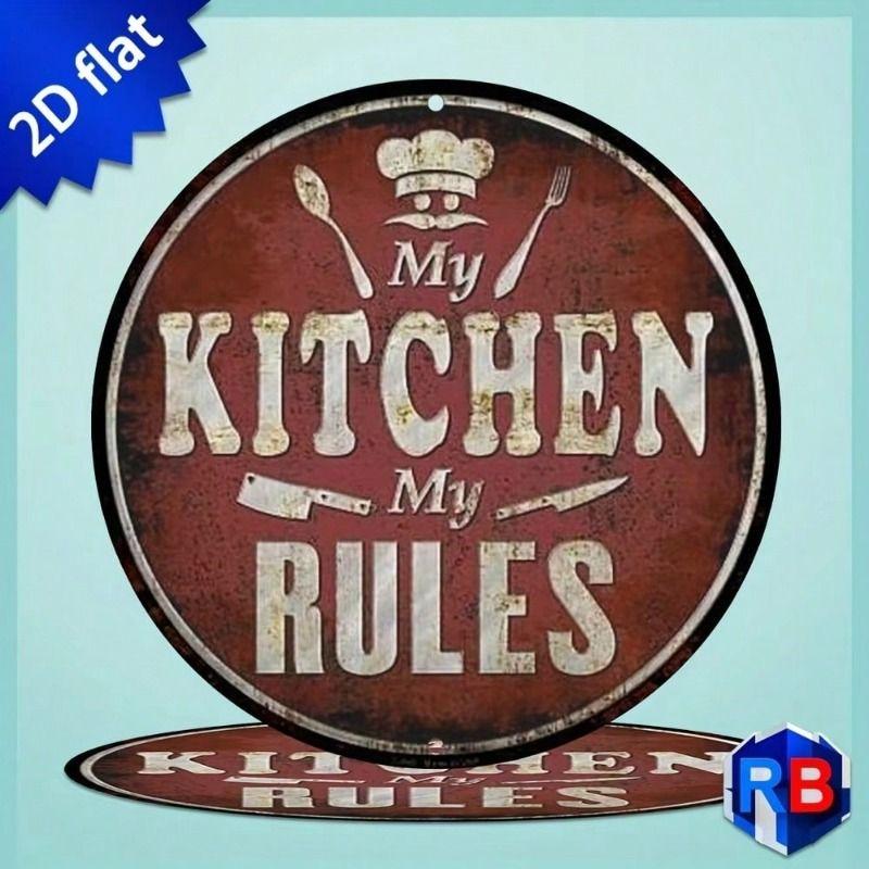 

Metal Round Wall Sign Vintage Poster 20x20cm Home Decor