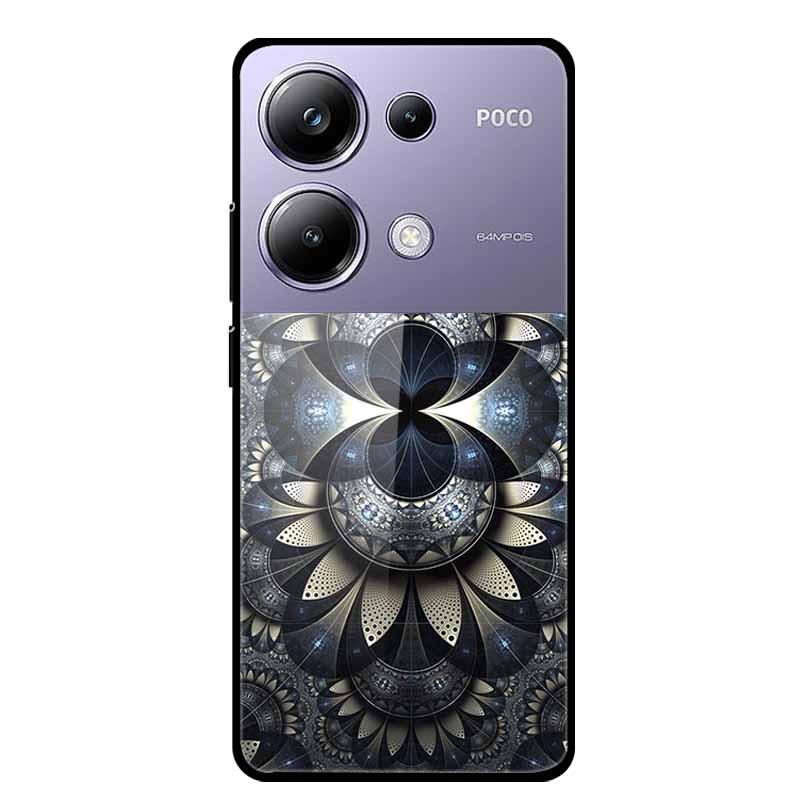 Painting Cover For Poco M6 Pro GlassTempered Glass Case Hard Back Shield for Xiaomi Poco M 6 Pro 6.67" Colourful Phone Fundas