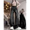 Women's Designer Wide-Leg Jeans - Spring/Autumn Loose Drape Straight Pants
