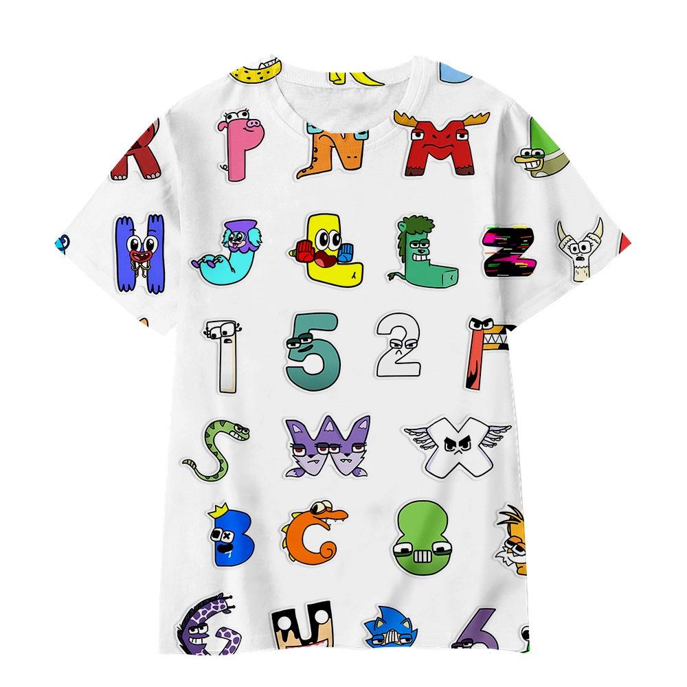 Alphabet Lore Unisex Freizeit-T-Shirt Cosplay-Oberteile Für Kinder
