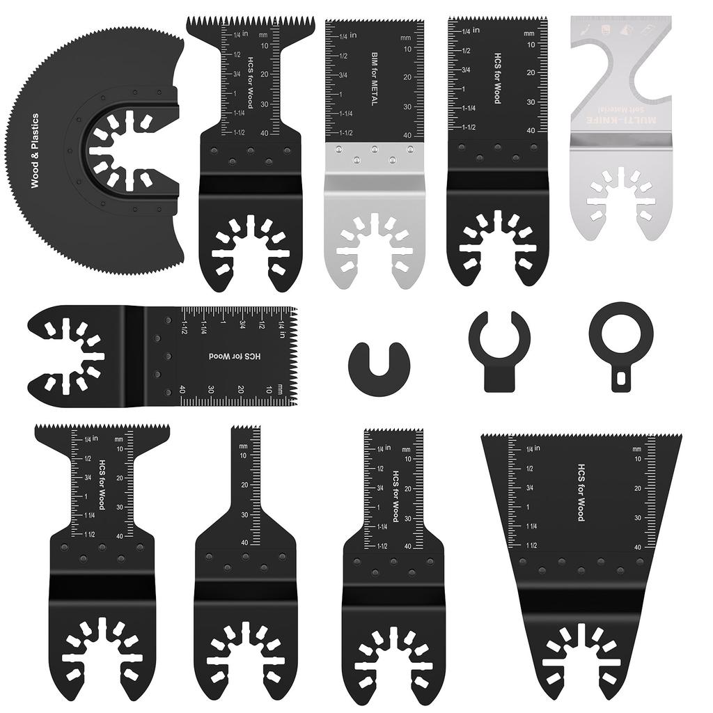 10/50PCS Bimetal Oscillating Multi Tool Saw Blade Quick-Release Semi Circle Oscillating Saw Blade Electrica Power Cutting Tools
