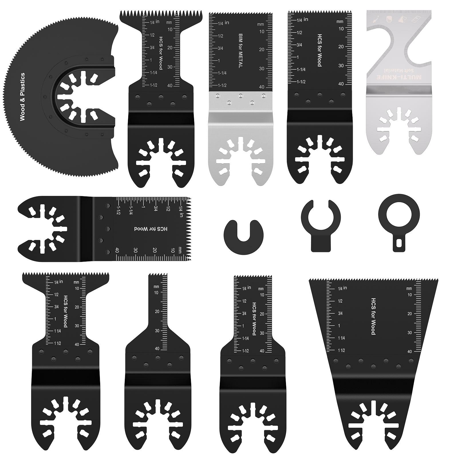 

10/50 шт. биметаллическое колебательное многофункциональное пильное полотно, быстросъемное полукруглое колебательное пильное полотно, электрические режущие инструменты Multipurpose Cutting