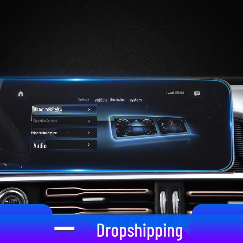 Tempered Film for Mercedes-Benz EQA, EQB, EQC, EQE Navigation and Instrument Panels