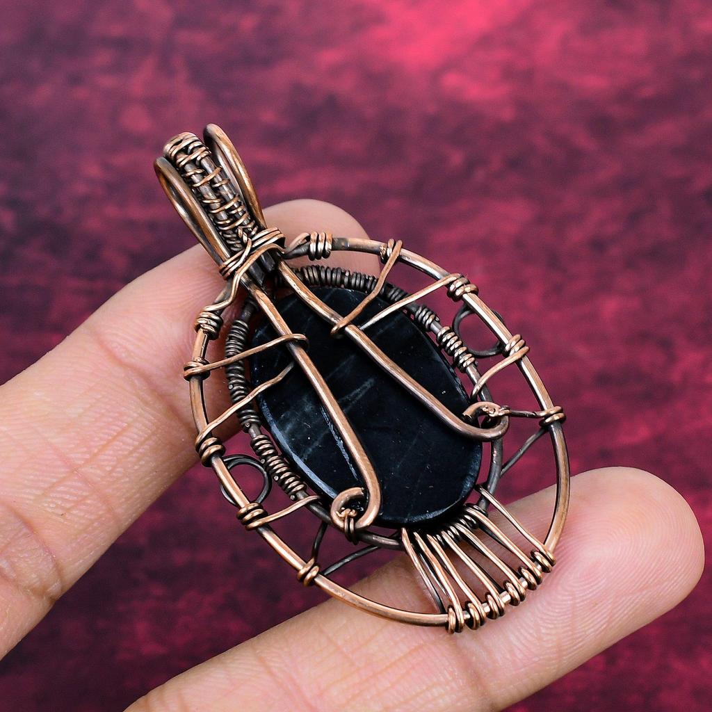 Tree Of Life Picasso Jasper Pendant Copper Wire Wrapped Pendant Anniversary Gifts