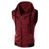 Fashion Men's Summer Casual Hooded  Color T-shirt Short Sleeve Top Blouse