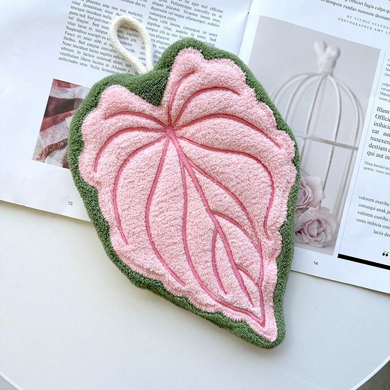 Coral Fleece Soft & Absorbent Hanging Hand Towel - Skin-Friendly for Home & Kitchen Cleaning